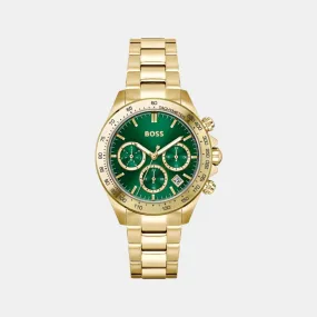 Women's Quartz Chronograph Green Dial Stainless Steel Watch 1502750