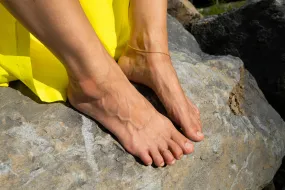 Wood Grain Textured Toe Ring