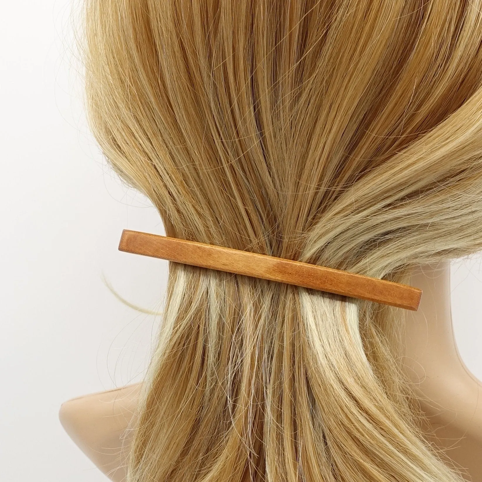 wood hair barrette thin hair accessory for women