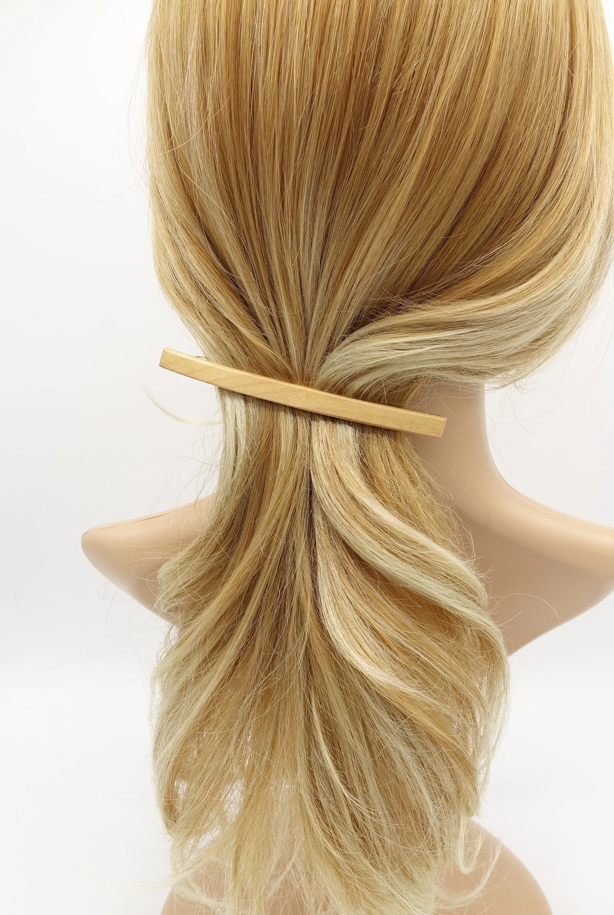 wood hair barrette thin hair accessory for women